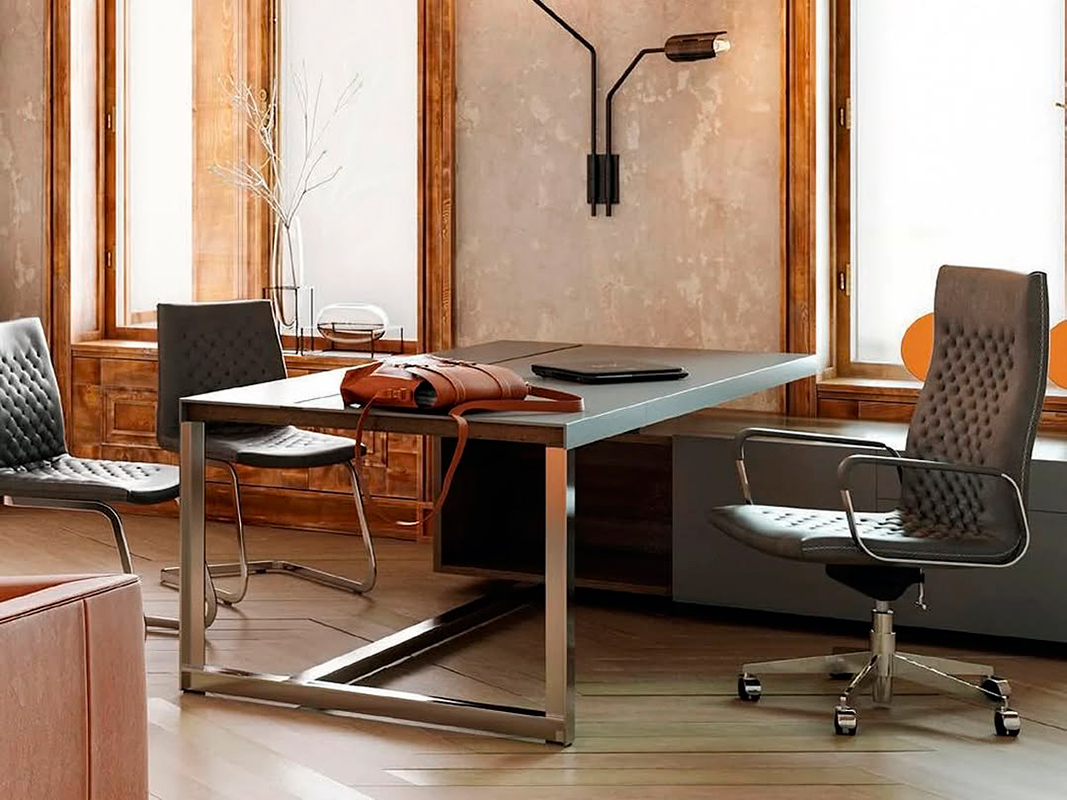 sedia da ufficio in pelle nera desede ds-1051